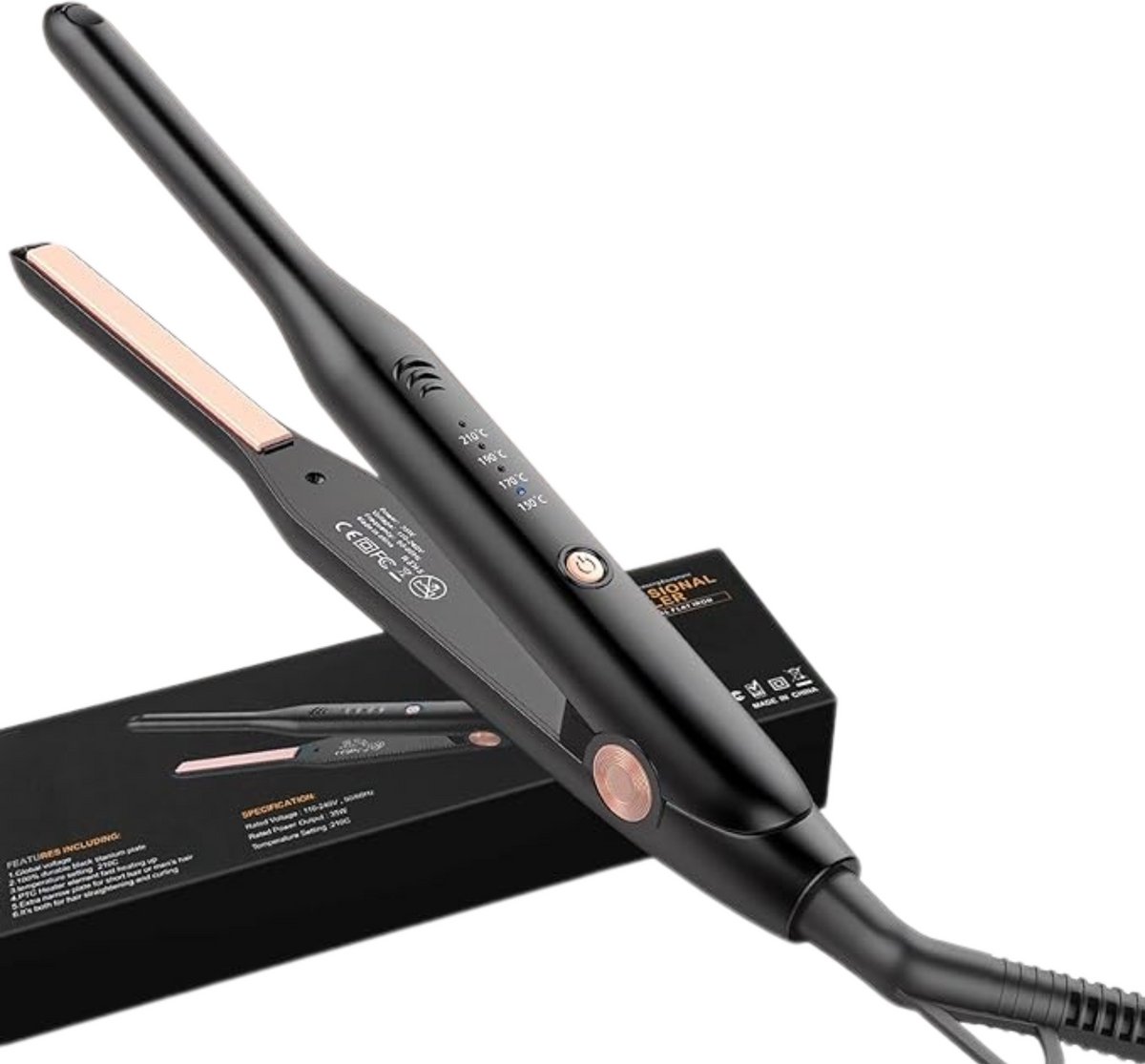 Verte Mini Krultang Voor Kort Haar - Baard Stijltang -