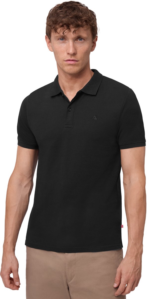 DANISH ENDURANCE Classic Fit Poloshirt Heren - biologisch katoen - Korte mouw - Zwart - Maat L