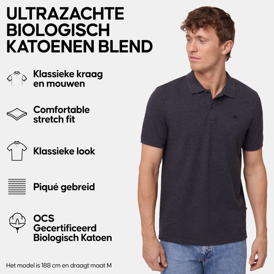 DANISH ENDURANCE Polo Coupe Classic Homme - Katoen Bio - Taille XL