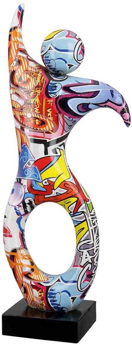 Azomor® Unieke kleurrijke dansersculptuur van kunsthars voor moderne interieurdecoratie