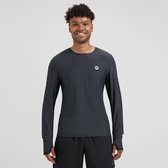 Rogelli Essential Heren Hardloopshirt - Lange Mouw - Duimgat - Zwart