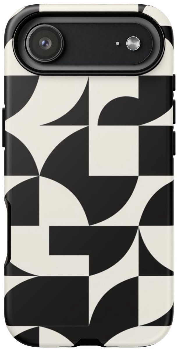 Zwart-Wit Geometrisch Abstract Patroon – Telefoonhoesje Geschikt voor iPhone 17 Air