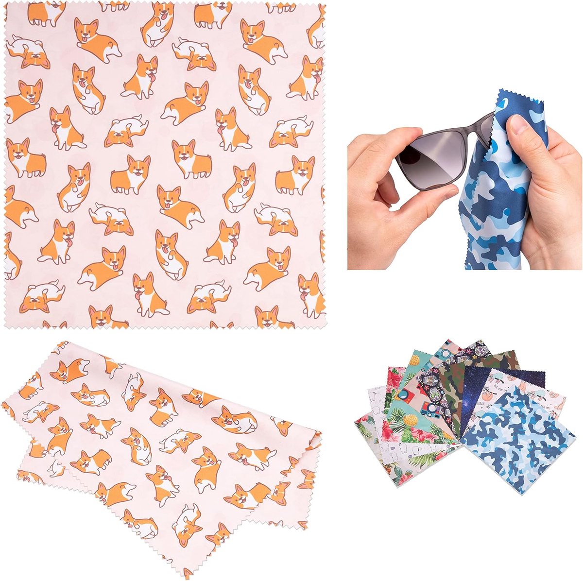 Microvezel schoonmaakdoek 20x20 cm – pluisvrije doek voor camera, bril, display & lens – wasbaar & duurzaam