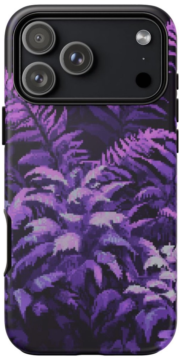 Pixel Art Paarse Varens – Telefoonhoesje Geschikt voor iPhone 17 Pro Max