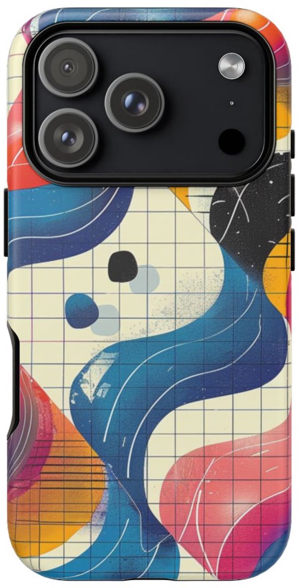 Kleurrijk Abstract Geometrisch Ontwerp – Telefoonhoesje Geschikt voor iPhone 17 Pro