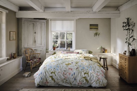 Ariadne at Home Bloom dekbedovertrek - Eenpersoons - 140 x 200/220 cm - Blauw van Merkloos — afbeelding 4