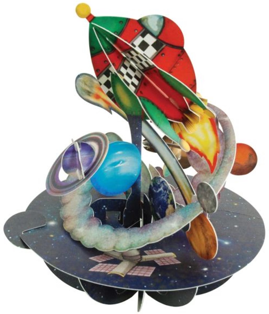 3D Kaart Out of space - Santoro London Pirouettes