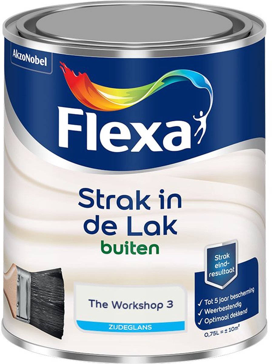 Flexa - Strak in de Lak Buitenlak Zijdeglans - The Workshop 3 - Mengverf - 0.75 L