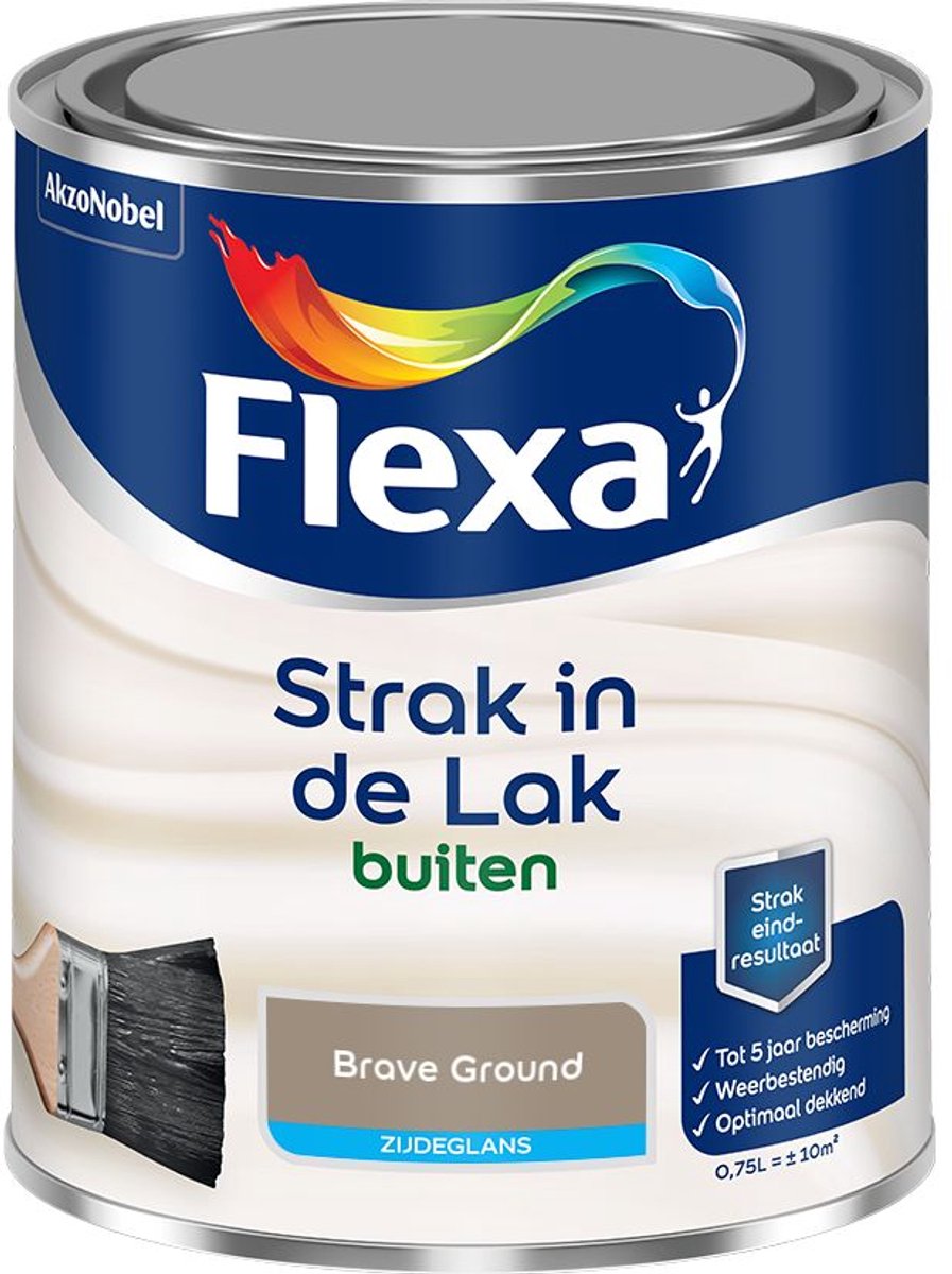 Flexa - Strak in de Lak Buitenlak Zijdeglans - Brave Ground - Mengverf - 0.75 L