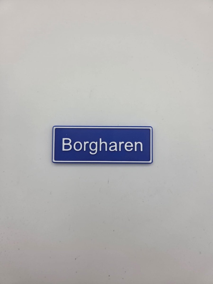 Koelkast Magneet plaatsnaam 8 X 3 CM Borgharen