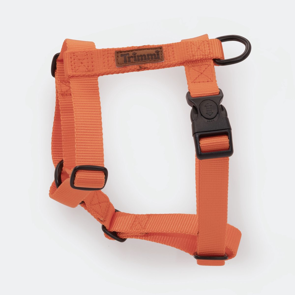 Nylon tuigje oranje - maat L - hondentuig - honden riem - hondentuig grote hond - honden harnas - honden tuigje - hondenhalsband met naam - hond - halsbanden, riemen & tuigen - Trimmi