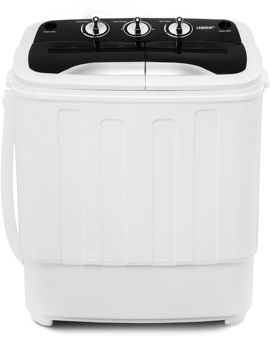 Labirent XPB40-1288LR - Mini/Kleine Wasmachine met Dubbele Trommel - 3,8Kg Was / 2Kg Centrifuge Laadvermogen - Wit