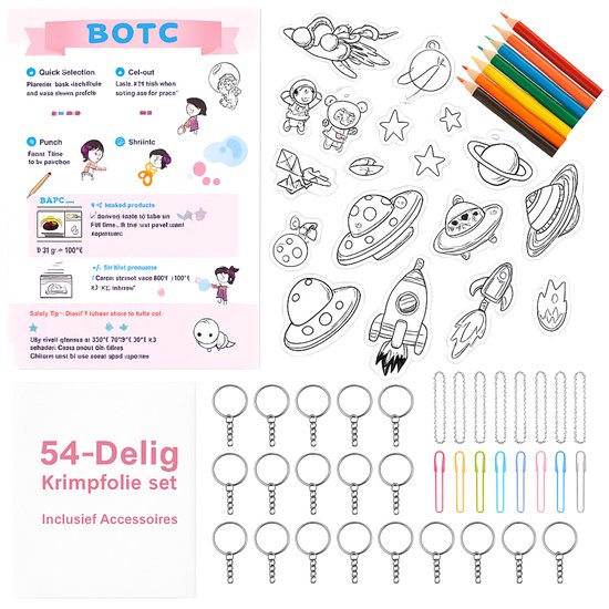 BOTC Krimpfolie set - Krimpie Dinkie Pakket - Knutselen Krimpie Dimpie - Sieraden en sleutelhangers maken