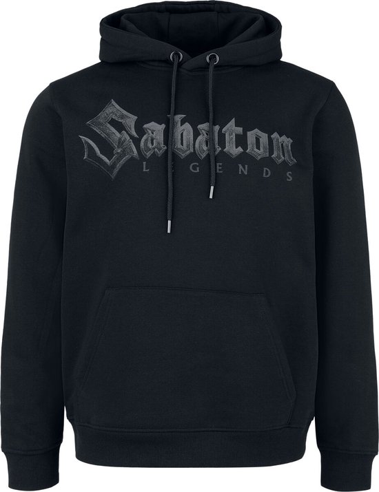 Sweat à capuche Sabaton Black Logo pour homme - Noir - L