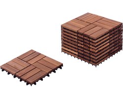 BELIANI ACERENZA - Terrastegels - Bruin - Gecertificeerd acaciahout