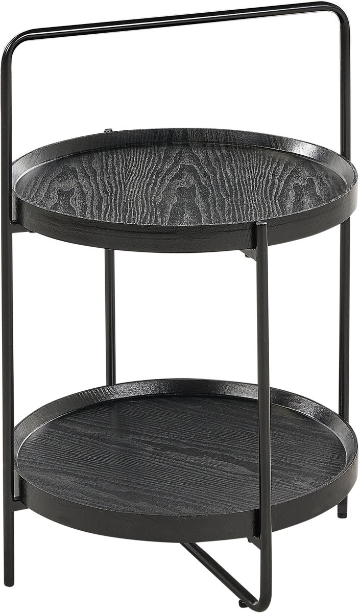 Beliani EVART - Bijzettafel - Zwart - Hout