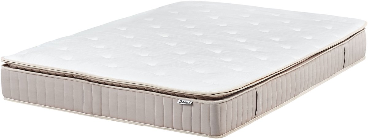 BELIANI DAYDREAM - Pocketveringmatras medium - Wit - 140 x 200 cm - Polyester