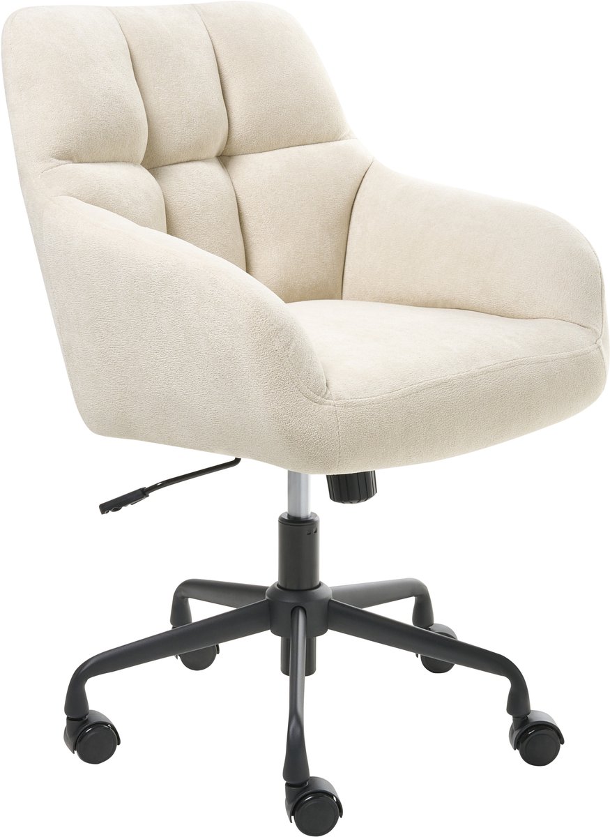 PALMDALE - Bureaustoel - Beige - Fluweel