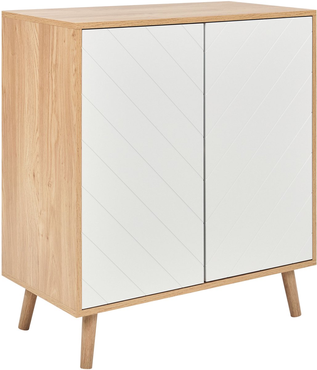 BRISTOW - Dressoir - Lichtbruin/Wit - Hout