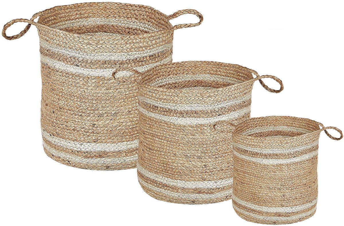BELIANI ZHOB - Mand set van 2 - Natuurlijk - Jute