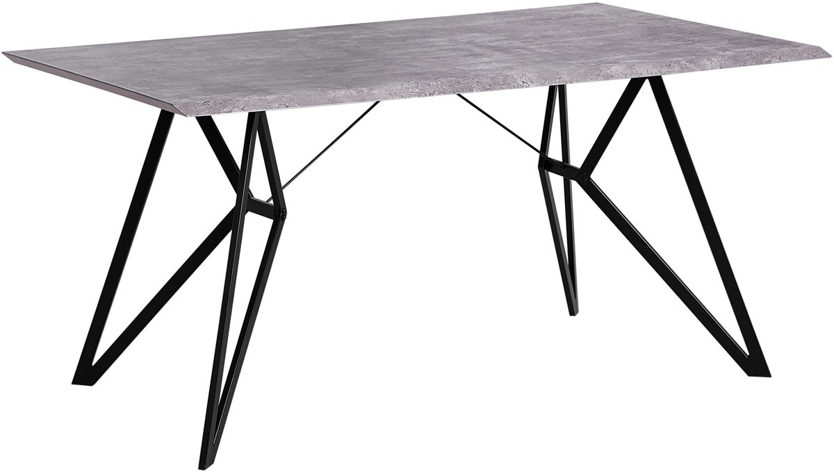 Beliani BUSCOT - Eettafel - Lichtgrijs - 90 x 160 cm - MDF