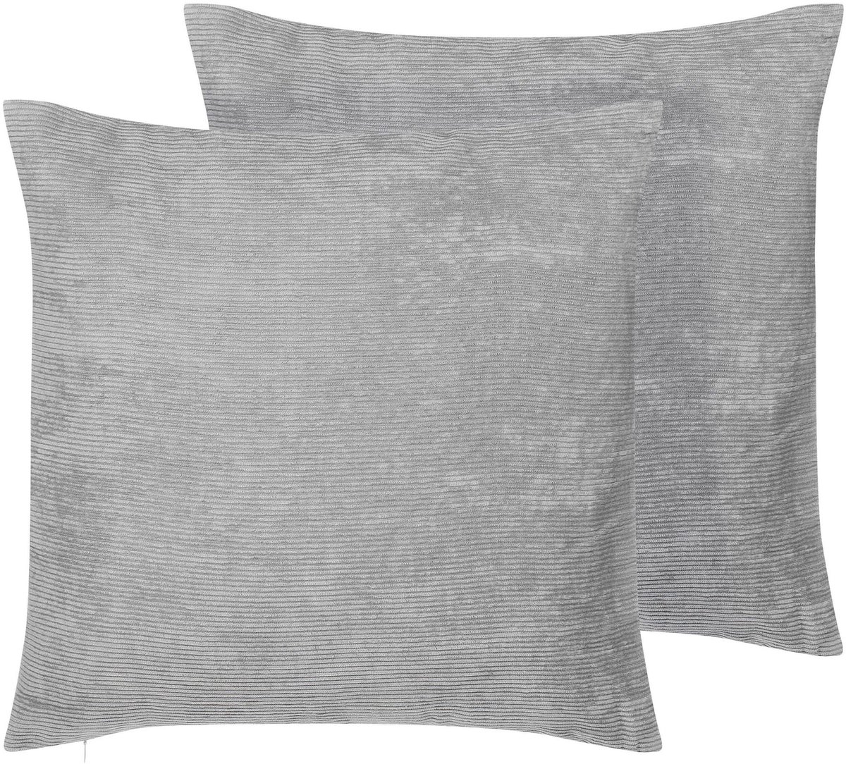 Beliani NOLANA - Sierkussen set van 2 - Grijs - 45 x 45 cm - Polyester