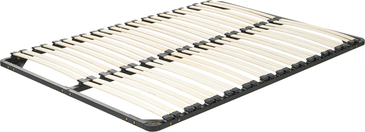 Beliani COMBOURG - Lattenbodem - Zwart - 160 x 200 cm - Staal