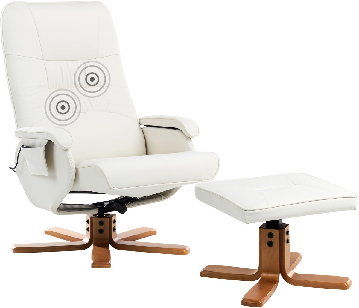 BELIANI RELAXPRO Fauteuil Bruin Kunstleer met