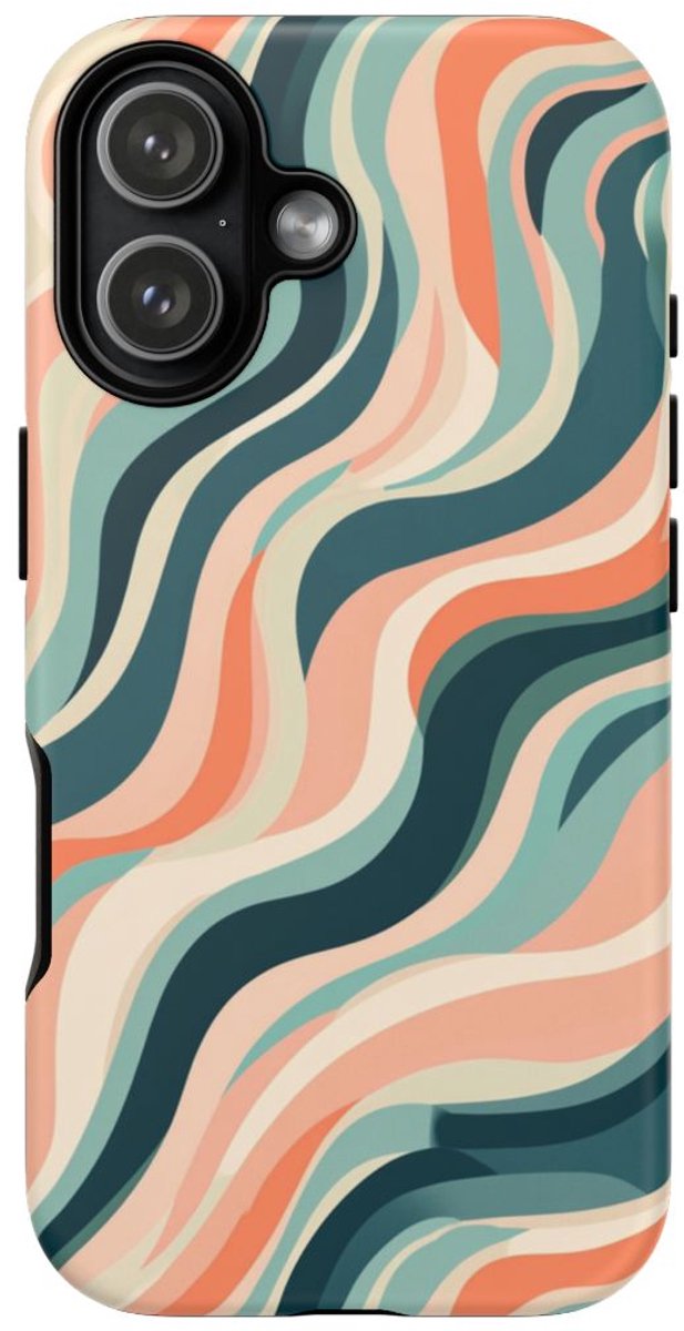 Abstracte Golvende Pastellijnen – Telefoonhoesje Geschikt voor iPhone 17
