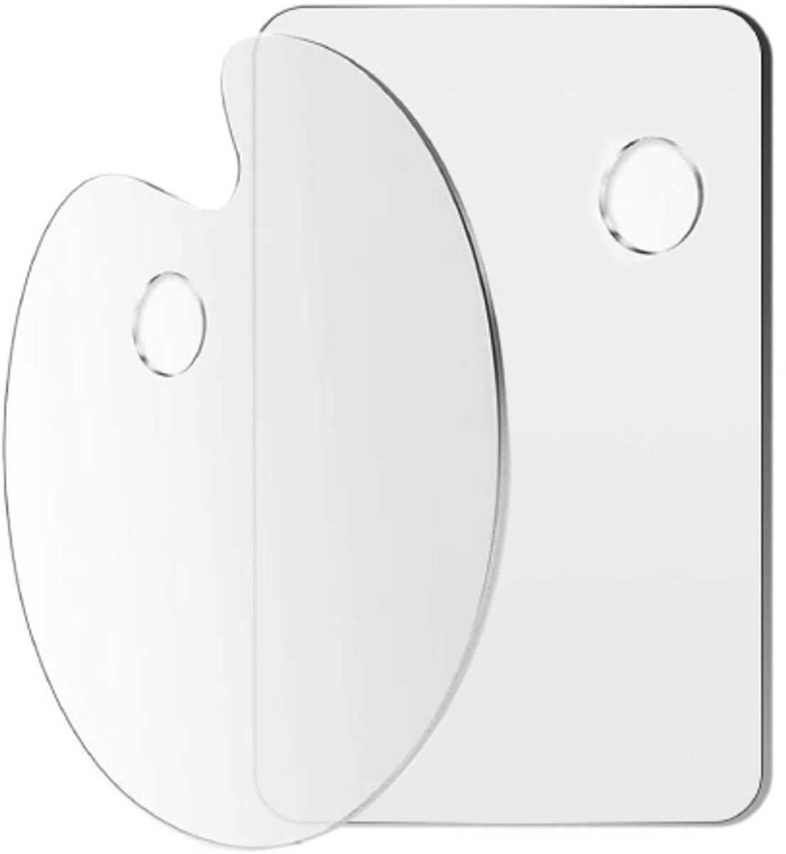 STUKS Helder Acryl Palet met Vingergaten voor Olieverf Ovaal Anti-aanbak Tekenbord Rechthoekig Geschikt voor Beginners Olieverf Leren