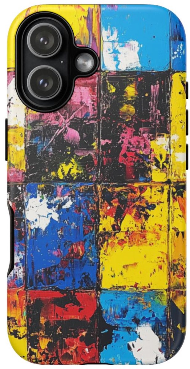 Kleurrijk Abstract Ruitjespatroon – Telefoonhoesje Geschikt voor iPhone 17