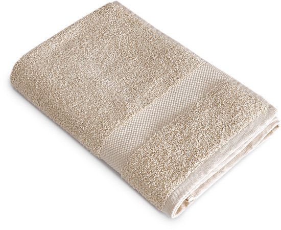 HUSH Living Badhanddoek - 70×140 cm - 100% katoen - zware kwaliteit 500g/m2 - Zand