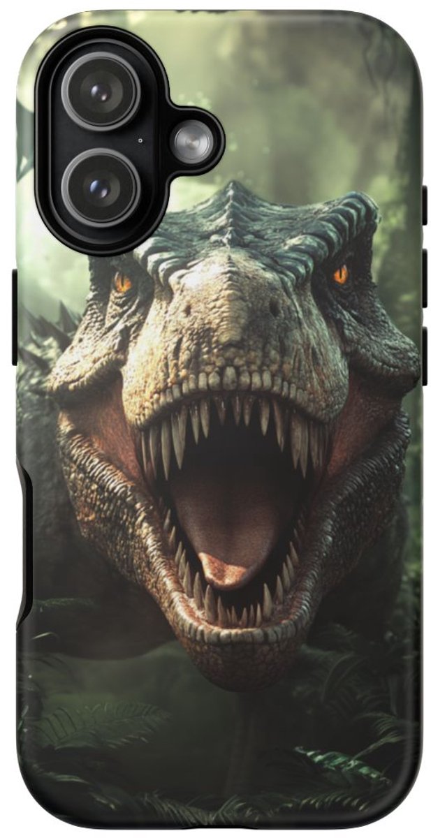 Stoere Dinosaurus in de Jungle – Telefoonhoesje Geschikt voor iPhone 17