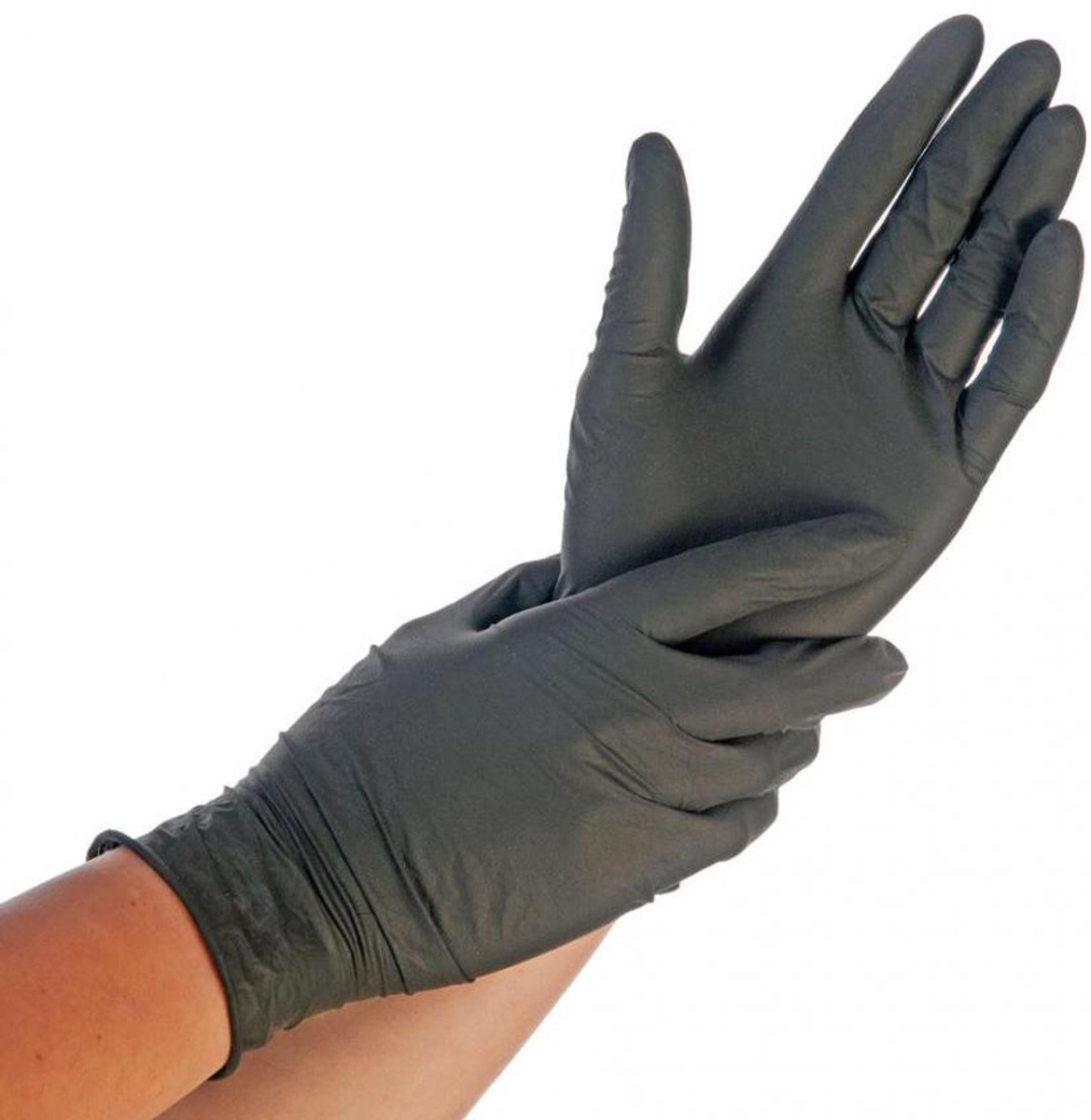 HYGONORM nitril handschoenen Safe Fit blauw poedervrij maat L