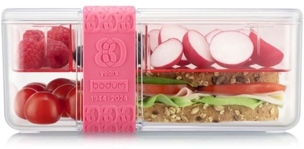 Gecompartimenteerde lunchbox - BODUM - Topee - Met bestek - Bubblegum