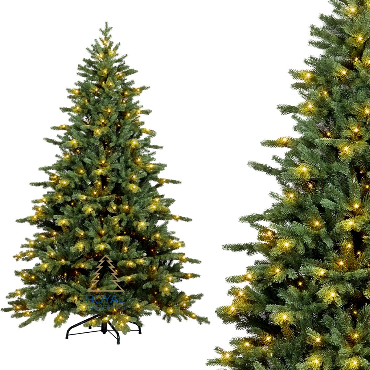 Royal Christmas - Kunstkerstbomen - Spitsbergen Prelit - 270 cm - PE/PVC - 800 Led Lampjes - 2480 Takken