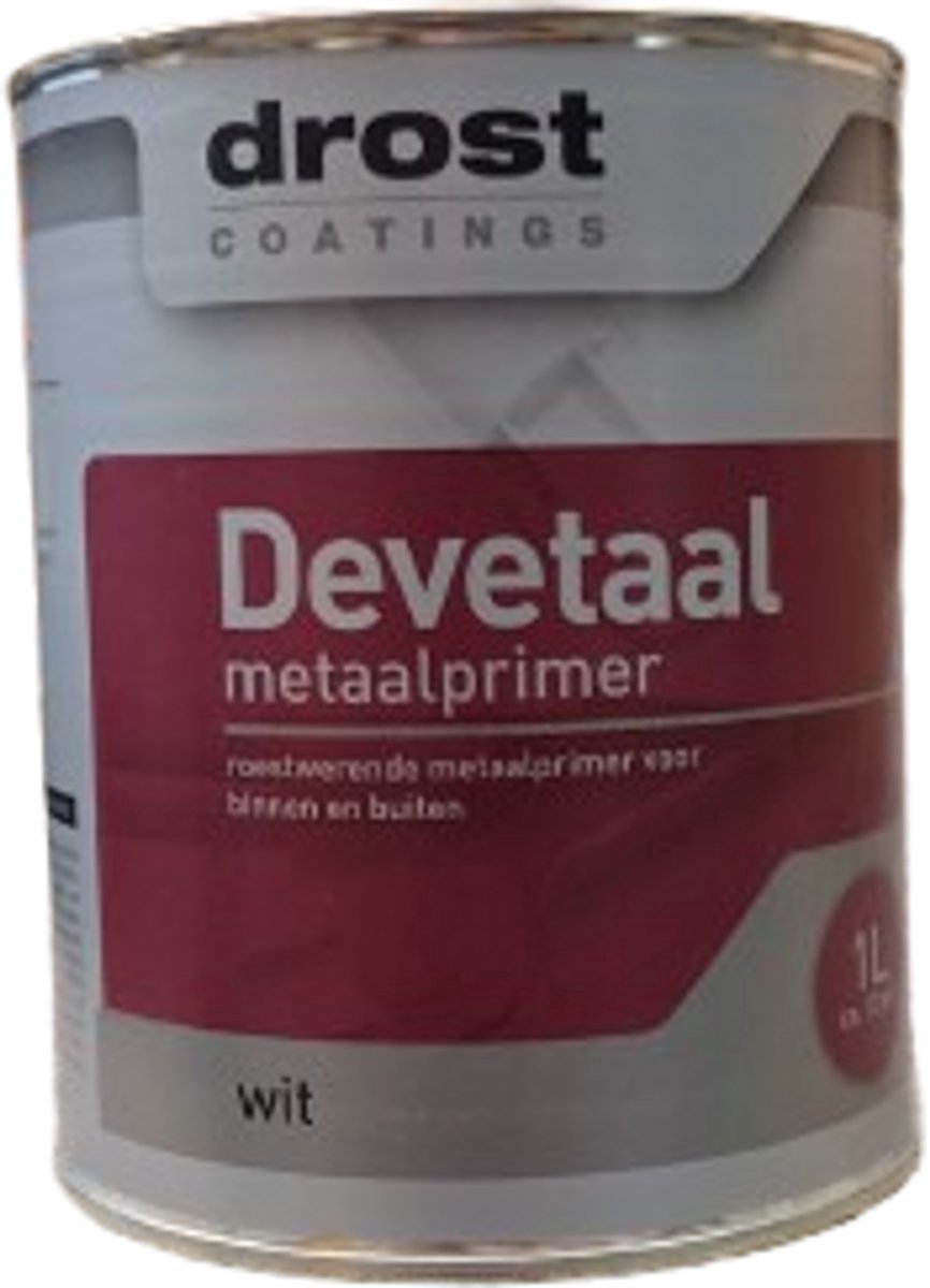 Devetaal Metaalprimer roestwerend wit 2.5 liter