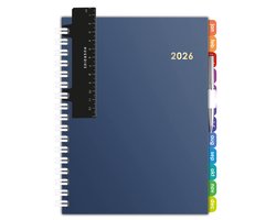Huurdies agenda 2026 - Hardcover - Blauw – Goudfolie & Krasvast – A5