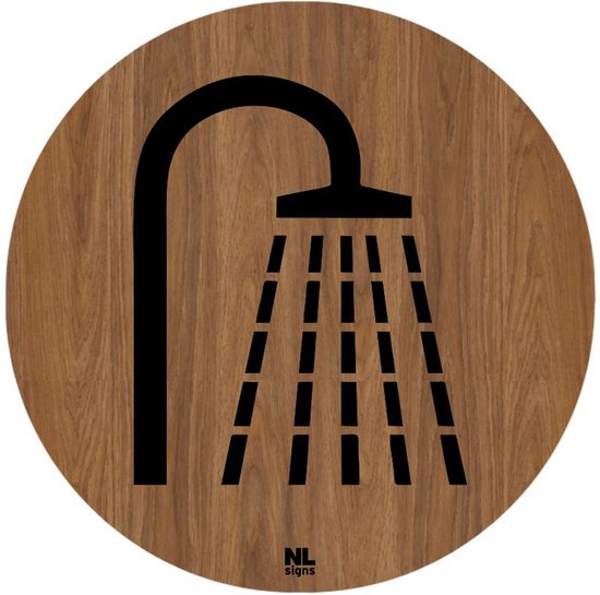 Panneau de douche ø 10 cm / Panneau de douche aspect bois / autocollant bois