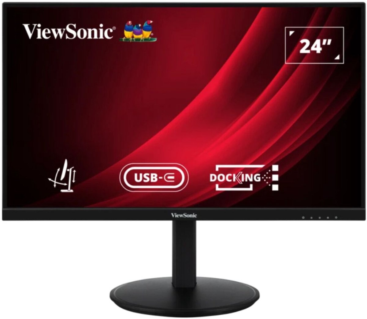 Viewsonic VG2409U-2 LED-monitor Energielabel E (A - G) 60.5 cm (23.8 inch) 1920 x 1080 Pixel 16:9 4 ms HDMI, DisplayPort, Audio, stereo (3.5 mm jackplug), USB 3.1 Gen 1, USB-C, RJ45 IPS LED
