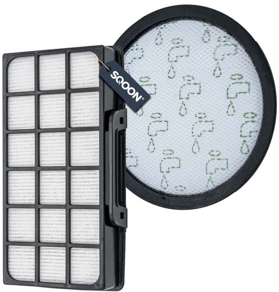 SQOON® Stofzuigerfilter Geschikt voor Rowenta X-Trem Power Series – Vervangt ZR006001 – Filterset