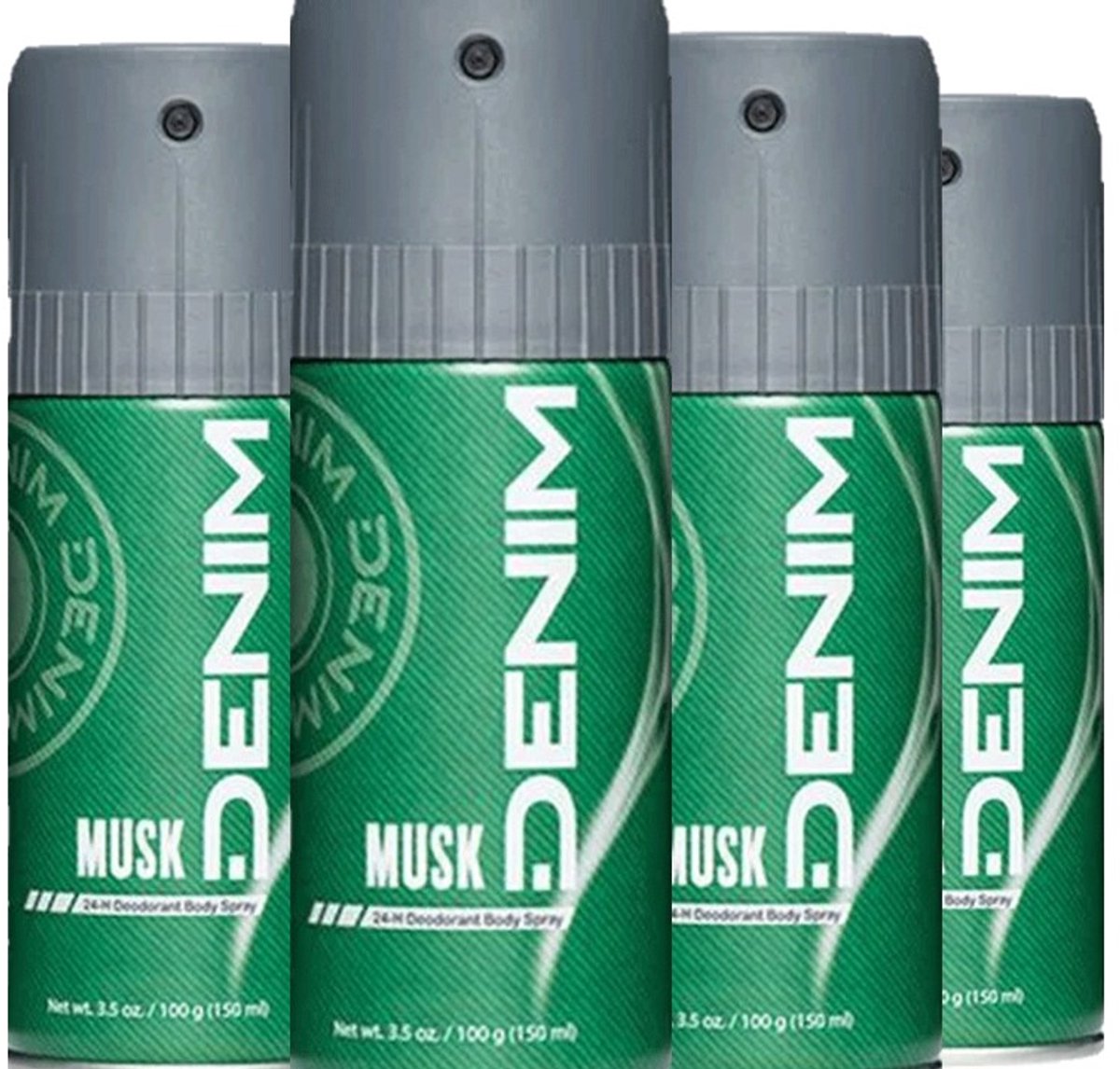 Denim Deo Spray – Musk - 4 x 150 ml - Voordeelverpakking