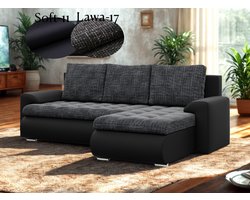 Hoekbank FORESTA---RECHTS---Slaapbank-Hoeksalon Met 2× opbergruimte en Bedfunctie.230cm x 160cm