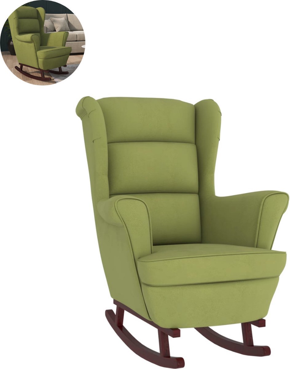 Fauteuil - Relaxzetel - Relaxstoel - Relaxfauteuil - Stoel - Met armleuning - Voor één Persoon - lichtgroen