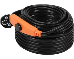 Verwarmingskabel met Thermostaat - 18m 288W - Vorstbeveiliging IP68 - Vorstbescherming voor Waterleidingen & Planten - Zelfregulerend - Vorstkabel