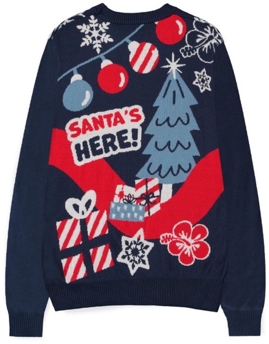lilo-stitch-santa-heren-kersttrui-meerkleurig-xl-bol