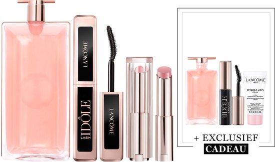 Lancôme Idôle Eau de Parfum - 100ml & Lancôme Lash Idôle Mascara Midi - 001 Black & Lancôme Lip Idôle Squalane-12 Butterglow™ Glowy Lippenbalsem - Keep it Glowy 10 + 3 Cadeaus