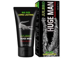 Huge XXL Cream gel voor Mannen - Versterkt erectie & Verhoogt Genot. Tube 50 ml.