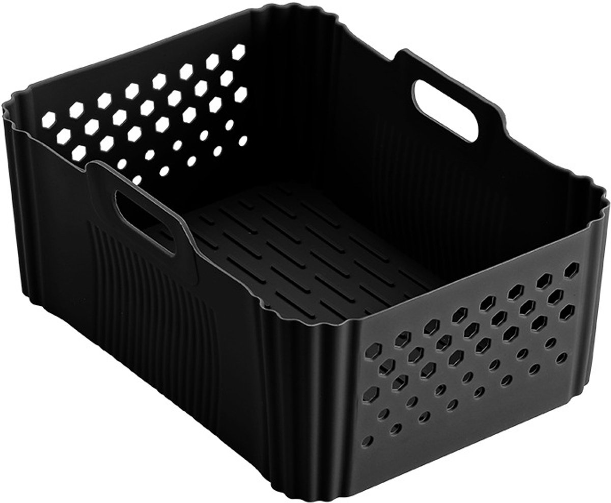 2 stuks Geschikt voor NINJA SL400 SL401 luchtfriteuse siliconen bakvormen Luchtfriteuse siliconen bakvormen Luchtfriteuse-accessoires - Zwart