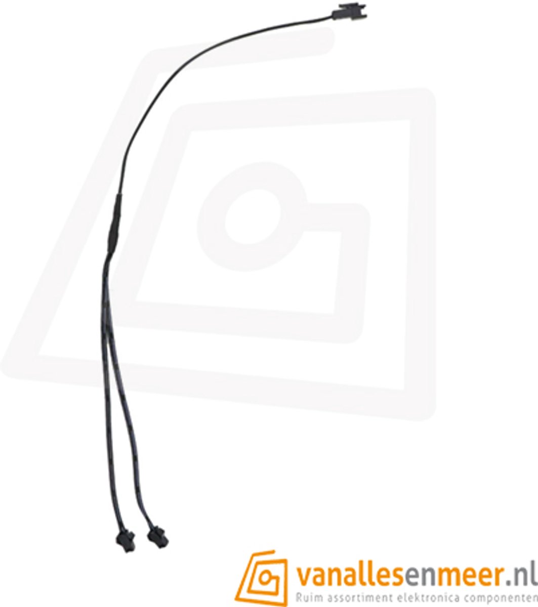 EL-Wire Splitter Kabel 1 naar 2 – 40 cm – Voor Elektroluminescente Draad
